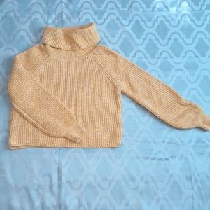 Yellow turtle neck sweater